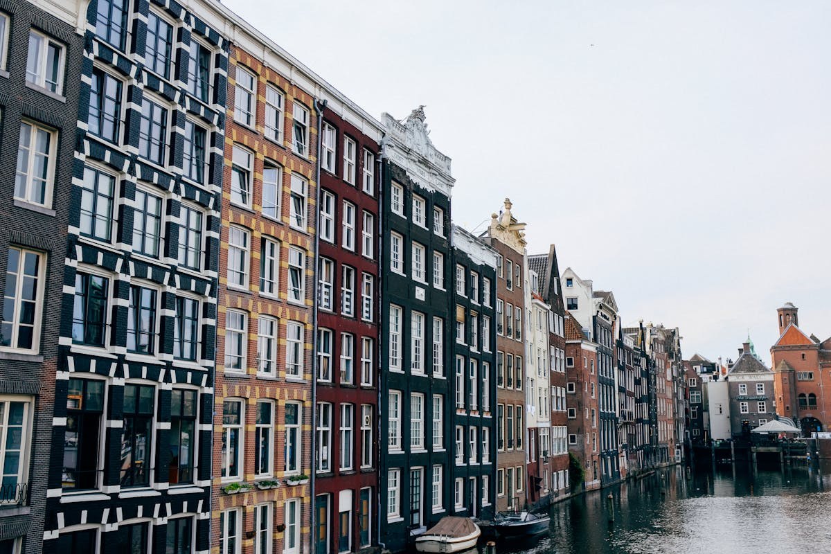 Iconic Amsterdam canal houses gevels